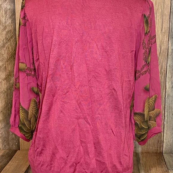 Tiansi Chinese Style Woman's Blouse with Flower Embroidery, NWT - Picture 5 of 10